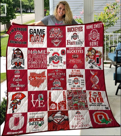 NC Ohio State Buckeyes Blanket Gift For Fans 2607n1