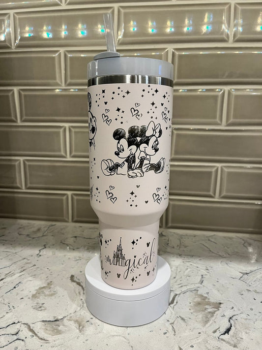 Custom Name Disney Mickey & Minnie Couple Tumbler 40 Oz Tumbler 2705TW24