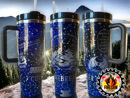 Galaxy ACOTAR SJM Stanley Travel Quencher 40oz Tumbler 2005ACT14