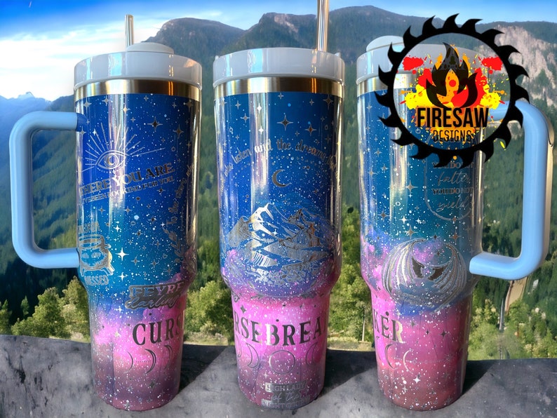 Galaxy ACOTAR SJM Stanley Travel Quencher 40oz Tumbler 2005ACT14