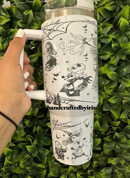 Halloween Horror Characters Themed Print 40oz Tumbler - TW91