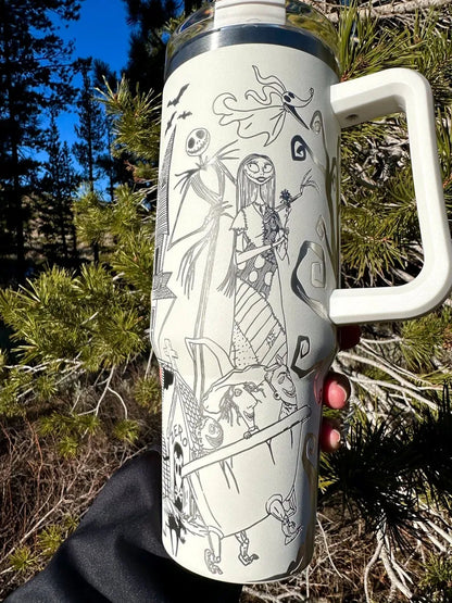 Etched Nightmare Before 40oz Tumbler - TW92