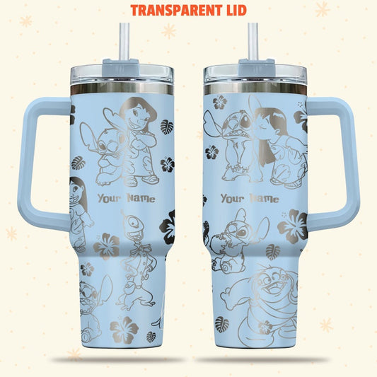 Custom Name Disney Stitch and Lilo Hawaii 40oz Tumbler 1305TLS5