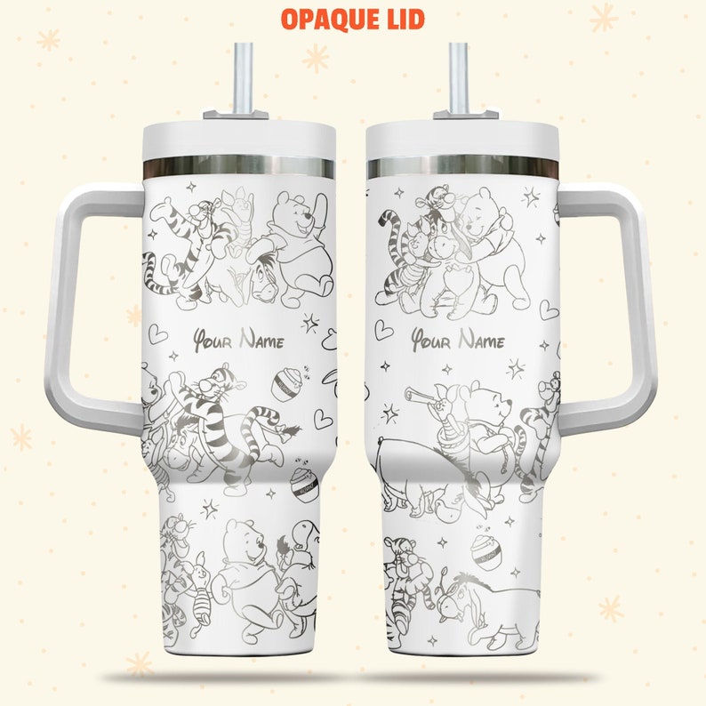 Custom Name Disney Pooh and Friends 40 oz Tumbler 2705TW34