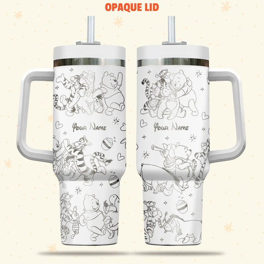 Custom Name Disney Pooh and Friends 40 oz Tumbler 2705TW34