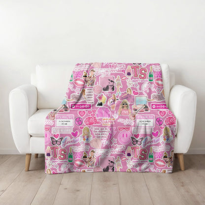 Swifties Inspired Blanket Quilt | Taylor Fans Gift | Taylor Room Decor | Swifties Gifts 2105TLB70