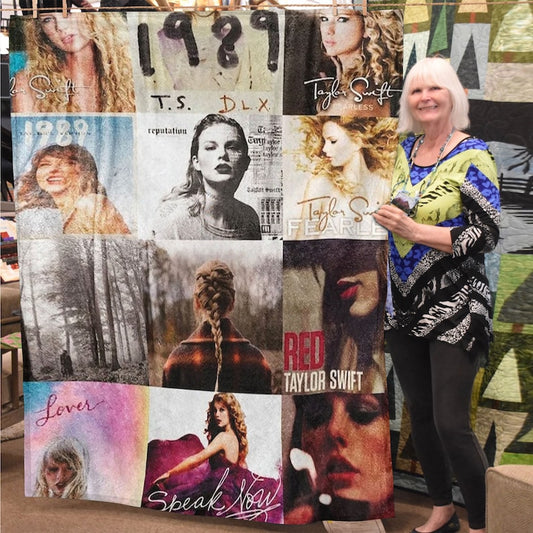 Swifties Inspired Blanket Quilt | Taylor Fans Gift | Taylor Room Decor | Swifties Gifts 1705TLB12