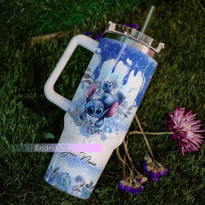 Custom Name  Stitch Cartoon 40oz Tumbler  - Perfect For Fan Disney 1305TLS10