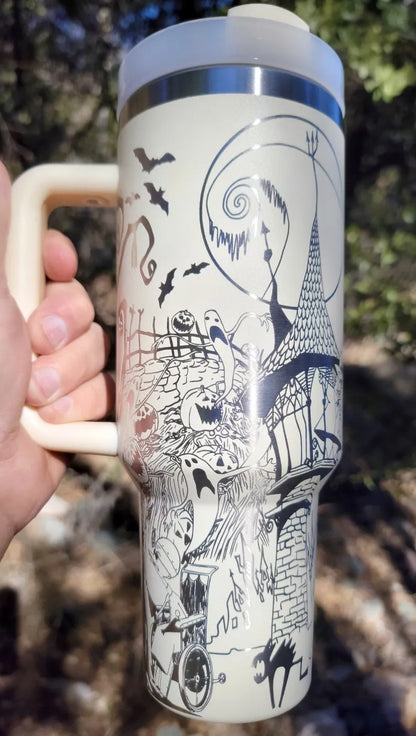 Etched Nightmare Before 40oz Tumbler - TW92