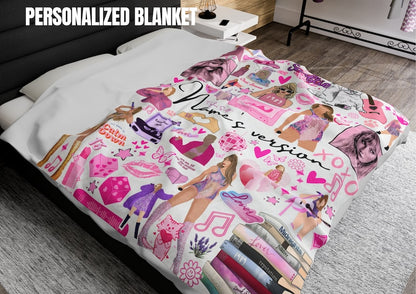 Custom Name Swifties Inspired Blanket Quilt | Taylor Fans Gift | Taylor Room Decor | Swifties Gifts 1705TLB2