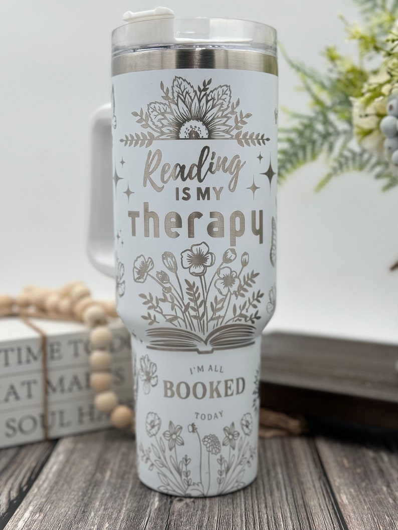 Book Lover Cup Holder Friendly | Reader Gift | Book Worm Present Stanley 40oz Tumbler 2005ACT5