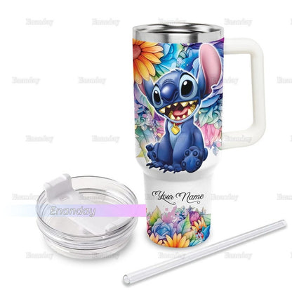 Custom Name Stitch Cartoon 40oz Tumbler  - Perfect For Fan Disney 40oz Tumbler 1305TLS11