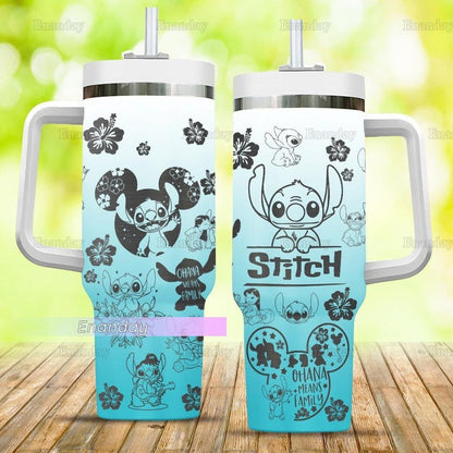 Custom Name Stitch Cartoon 40oz Tumbler  - Perfect For Fan Disney 1305TLS7