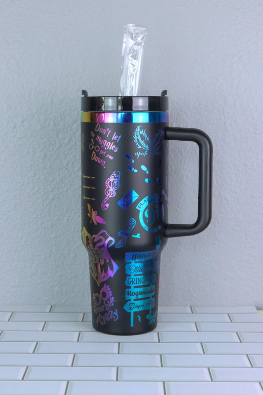 Wizards and Wands Rainbow Tumbler Gift 40 oz 1105HRP5