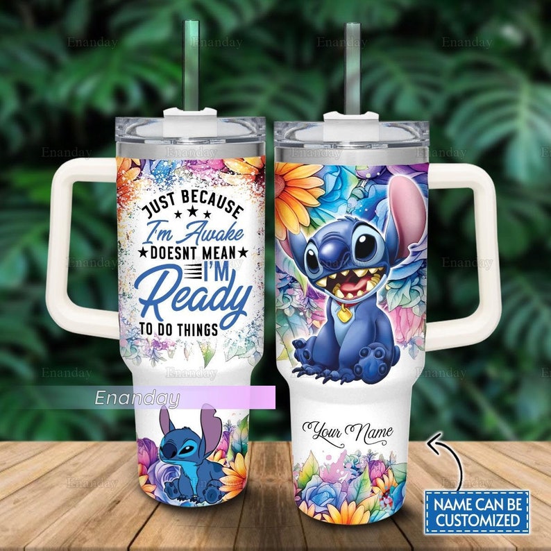 Custom Name Stitch Cartoon 40oz Tumbler  - Perfect For Fan Disney 40oz Tumbler 1305TLS11