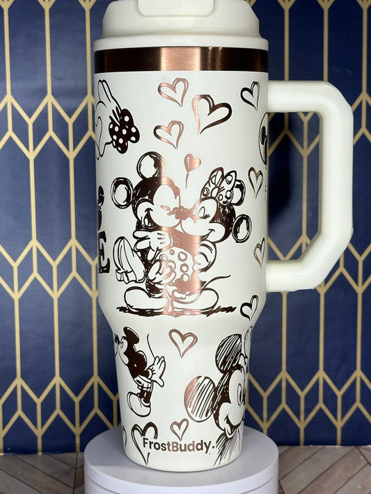 Disney Mickey and Minnie Embracing by the Castle 40 oz Tumbler 2705TW33