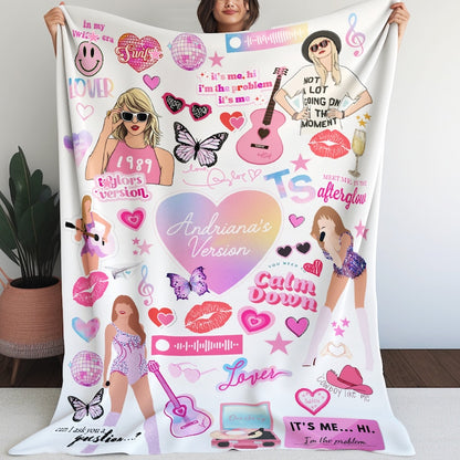 Swifties Inspired Blanket Quilt | Taylor Fans Gift | Taylor Room Decor | Swifties Gifts 1705TLB1