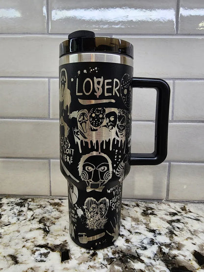 Halloween Horror Characters Themed 40oz Tumbler - TW90