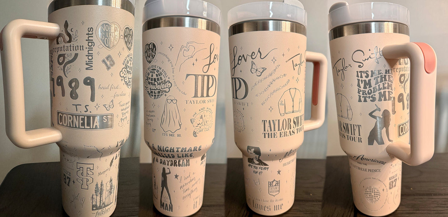 40 Oz Swiftie TTPD Tumbler TW16 - Perfect Gift For Fans