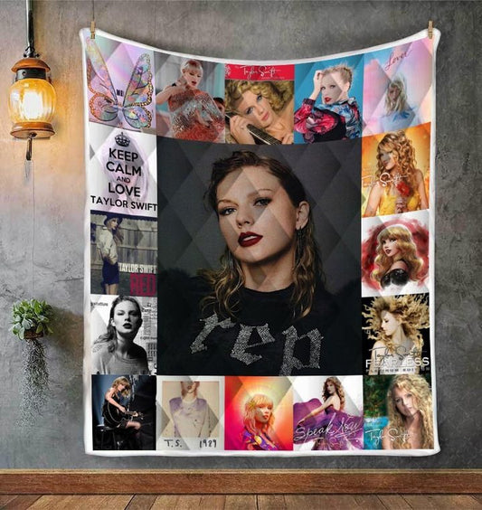 Swifties Inspired Blanket Quilt | Taylor Fans Gift | Taylor Room Decor | Swifties Gifts 1705TLB39