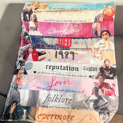 Swifties Inspired Blanket Quilt | Taylor Fans Gift | Taylor Room Decor | Swifties Gifts 1705TLB16