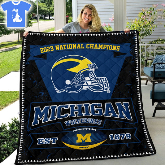 NC Michigan Wolverines Blanket And Quilt Gift For Fans