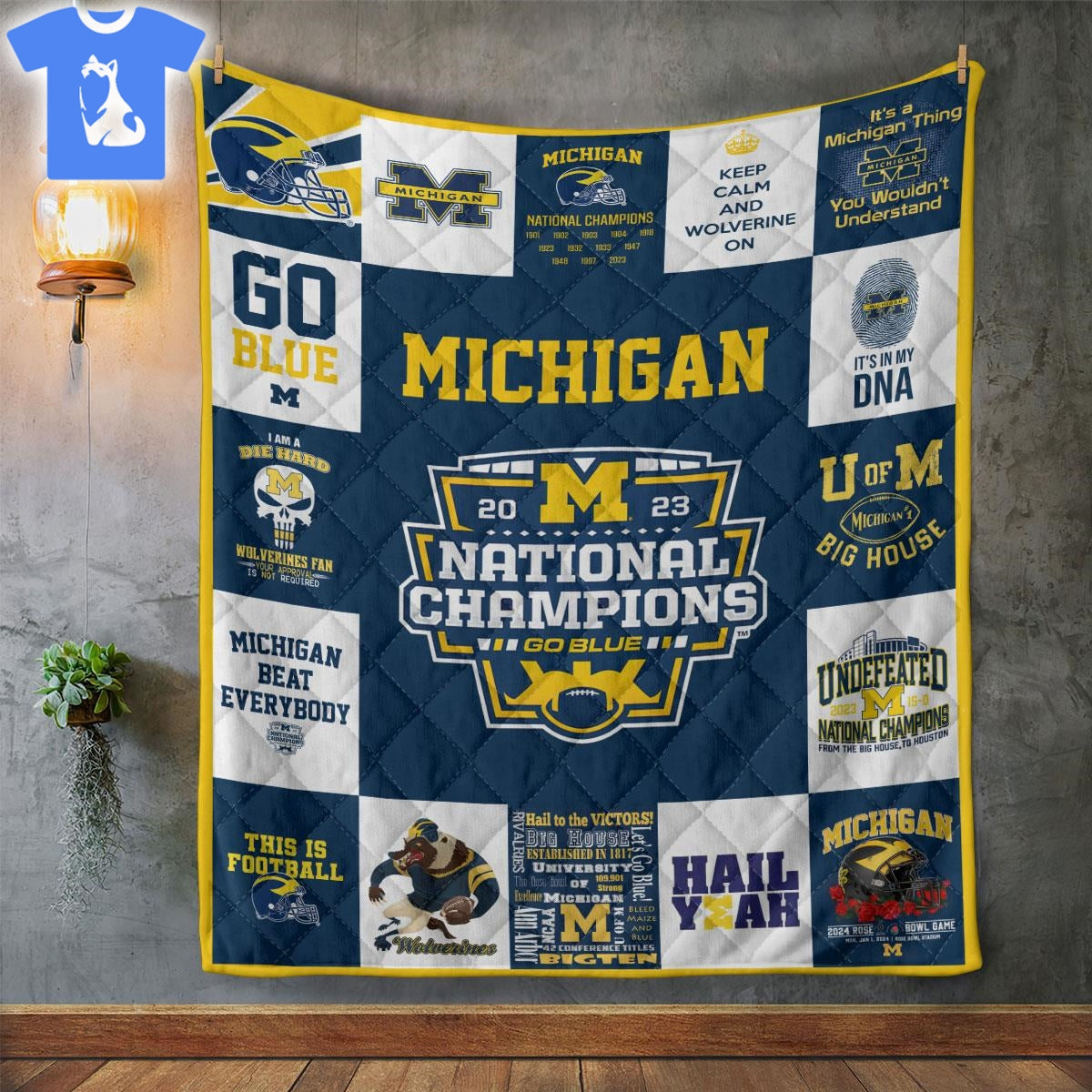 NC Michigan Wolverines Blanket And Quilt Gift For Fans