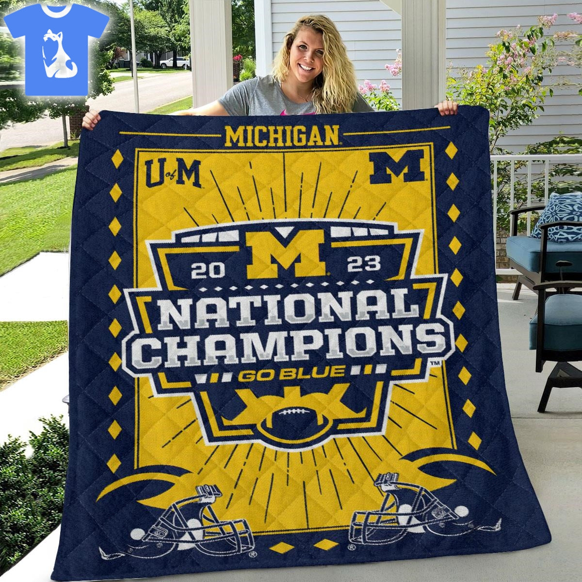 NC Michigan Wolverines Blanket And Quilt Gift For Fans