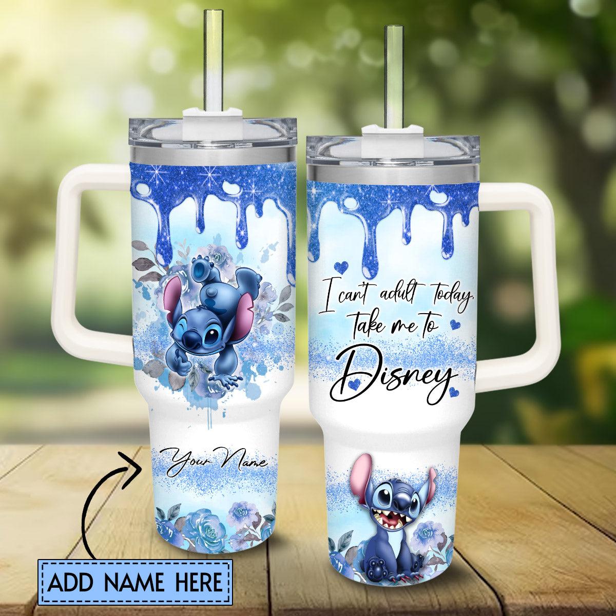 Custom Name I Can’t Adult Stitch 40 Oz Tumbler 2705TW4 - Perfect Gift For Fans