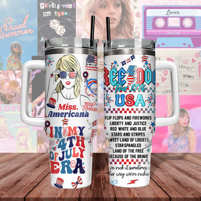 Miss Americana 4th of July Printed Swift Tumbler- 406TTTB085