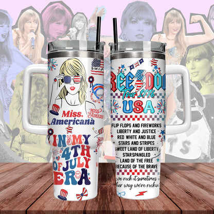 Miss Americana 4th of July Printed Swift Tumbler- 406TTTB085