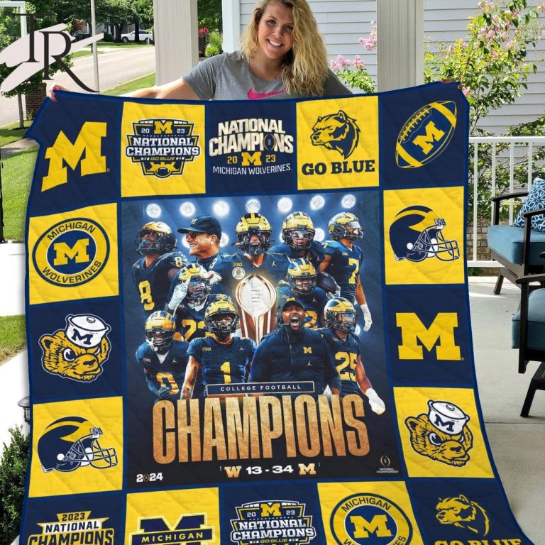 NC Michigan Wolverines Blanket And Quilt Gift For Fans