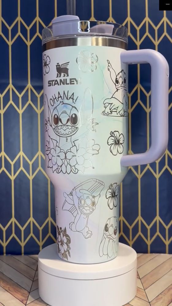 Stitch's Galactic Mischief Laser Engraved Tumbler - Disney Fan Gift 1305DL26