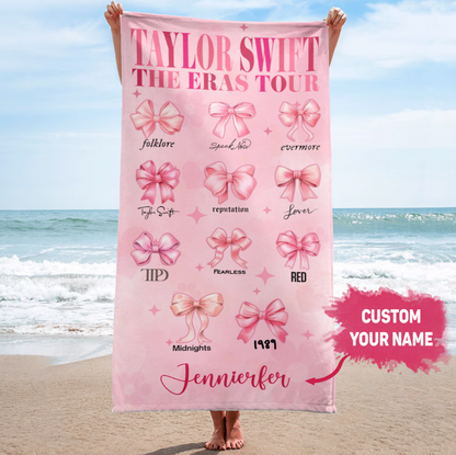 Coquette Pink Swift Gift For Fans Beach Towel- 407TTTLBT151