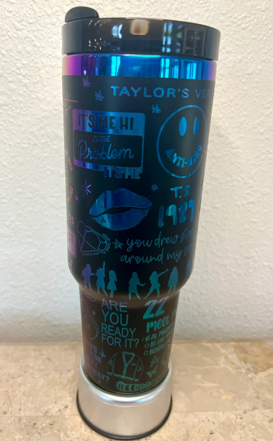 Swiftie Eras Or Tortured Poets Department Engraved Tumbler- 406TTTB165