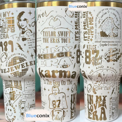 40 Oz Swiftie Kelce Tumbler TW26 - Perfect Gift For Fans