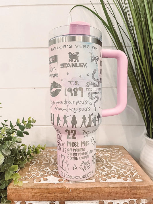 40 Oz Swiftie Tumbler TW12 - Reputation Lover 1989 Fearless Speak Now Midnights