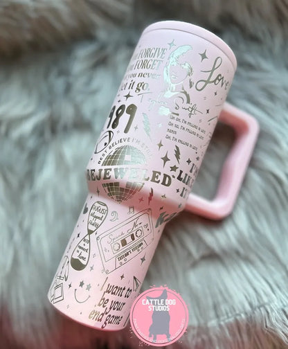 40 Oz Swiftie Tumbler TW11 - Eras Tour | Taylor Swift | Reputation | 1989 | Lover | End Game