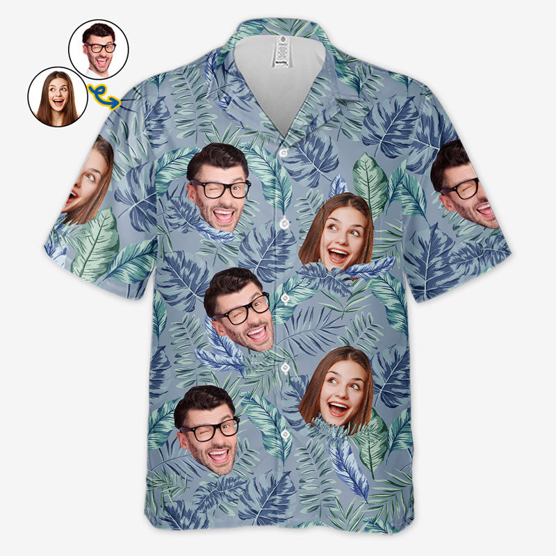 Custom Face Hawaiian Shirt All Over Print Unisex Shirt Vibe Summer Tropical