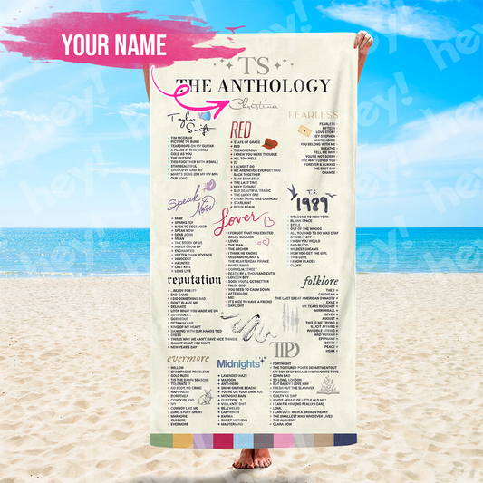 Swiftie The Anthology Personalized Beach Towel- 406TTBT089